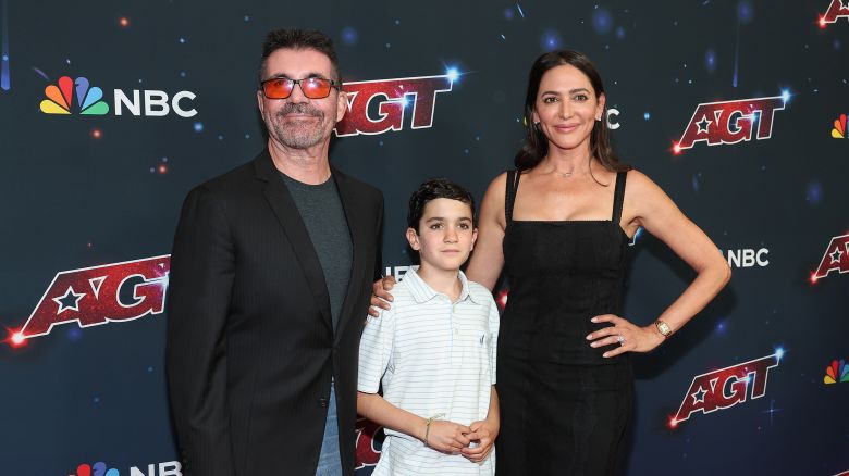 Simon Cowell, Eric Cowell and Lauren Silverman at the "America's Got Talent" Season 18 Finale held at the Hotel Dena on September 27, 2023 in Pasadena, California (Photo by John Salangsang/Variety via Getty Images)
