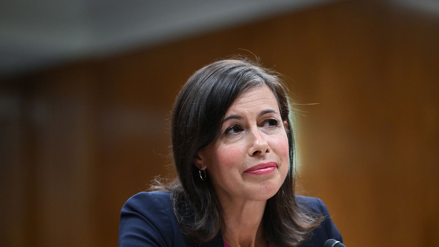 Federal Communications Commission Chair Jessica Rosenworcel is seen at the Dirksen Senate Office Building on September 19, 2023, in Washington, DC.