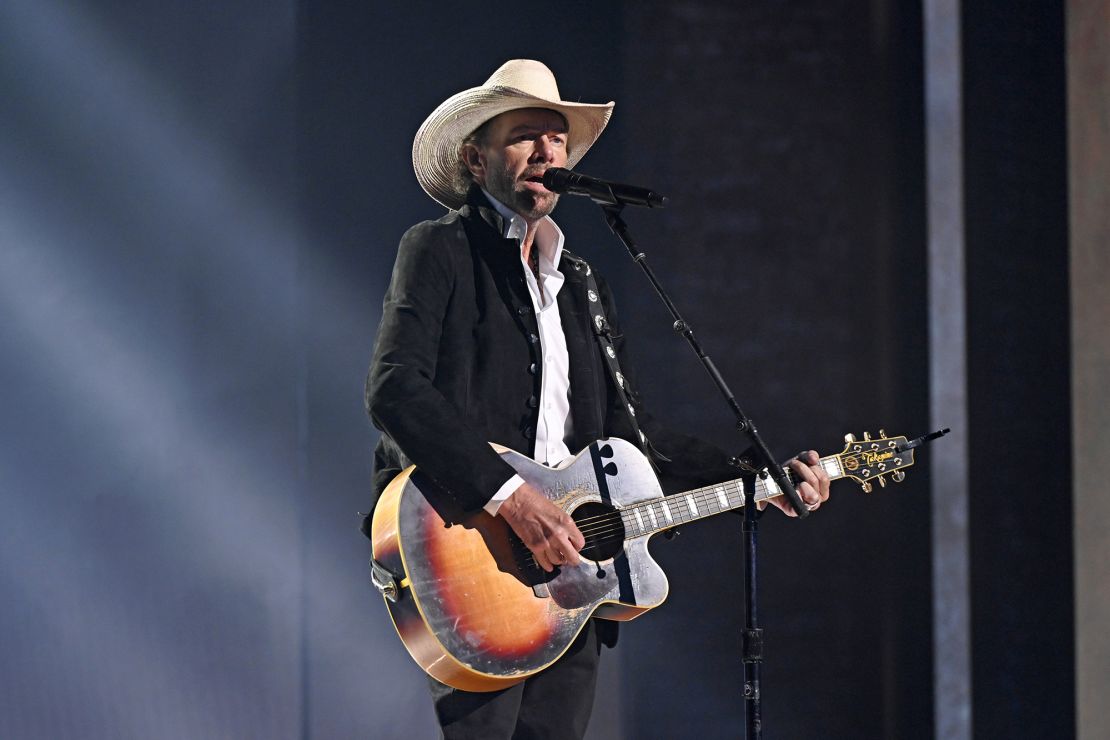 Toby Keith, seen here performing at the People's Choice Country Awards in Nashville in 2023, died in February after a battle with cancer.