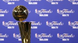 MIAMI, FL - JUNE 20:  The Larry O'Brien Championship Trophy is seen before Game Seven of the 2013 NBA Finals between the Miami Heat and the San Antonio Spurs at AmericanAirlines Arena on June 20, 2013 in Miami, Florida. NOTE TO :  expressly acknowledges and agrees that, by ing and or using this photograph,  is consenting to the  and conditions of the Getty Images License Agreement.  (Photo by Mike Ehrmann/Getty Images)