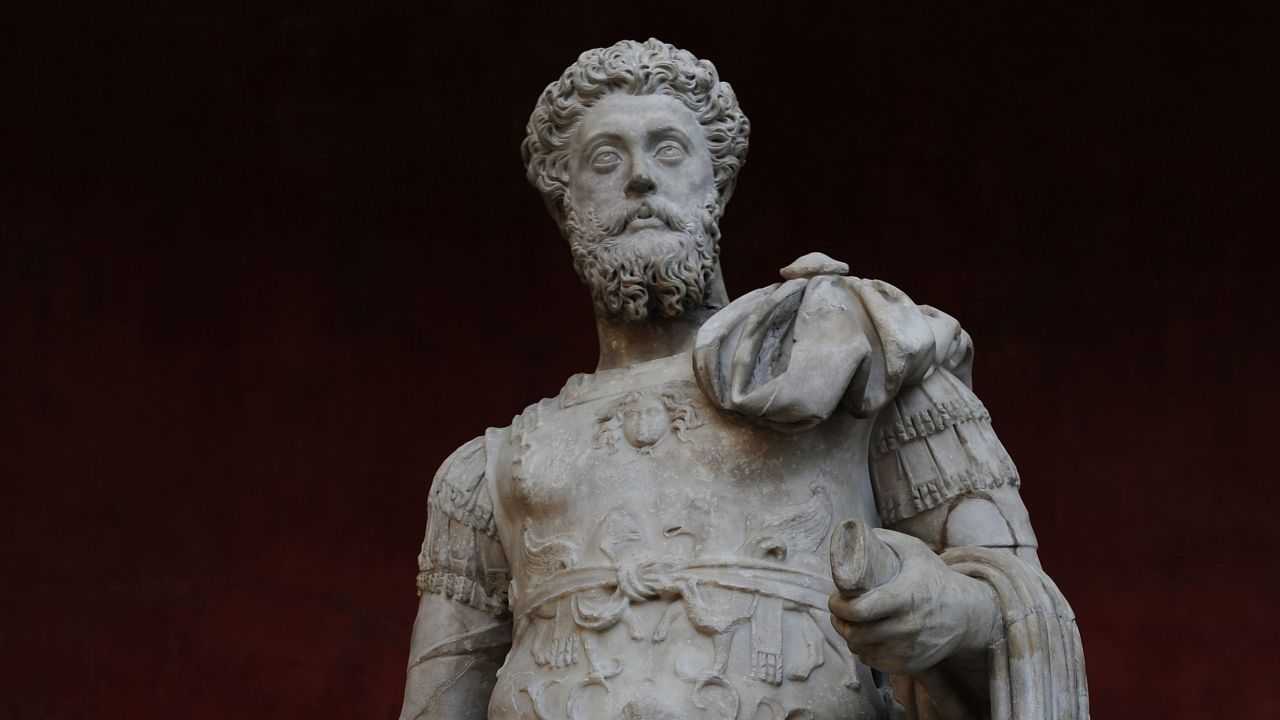 Marcus Aurelius (Marcus Aurelius Antoninus Augustus)(121-180). Roman emperor from 161 to 180. Dynasty Antonine. Ny Carlsberg Glyptotek. Denmark. (Photo by: Prisma/Universal Images Group via Getty Images)