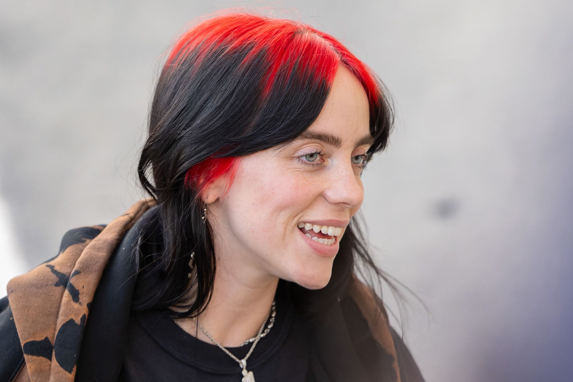 Billie Eilish, too, is another A-lister whose hair is strikingly scarlet.