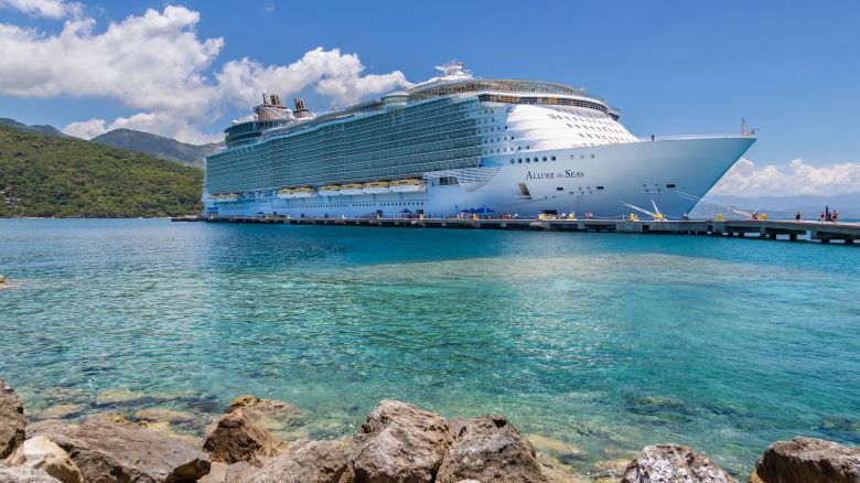Royal Caribbean Allure of the Seas cruise ship at the pier on Royal Caribbean's private coastal peninsula of Labadee, Haiti. (Photo by: Ron Buskirk/UCG/Universal Images Group via Getty Images)
