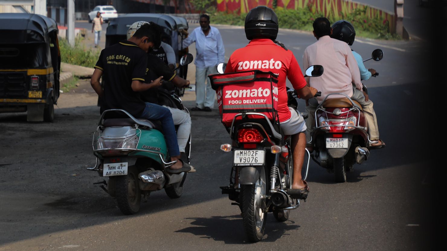 A Zomato delivery worker in Mumbai