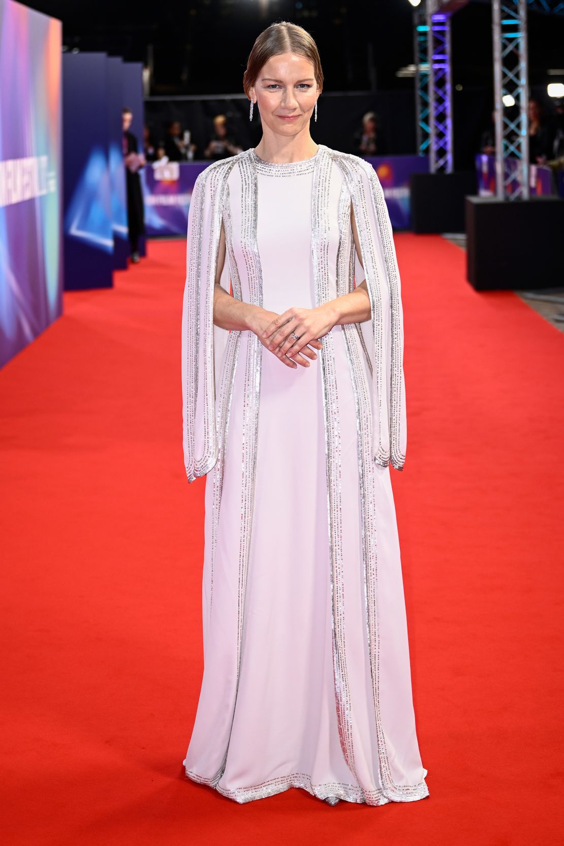 She was a shimmering vision in Dior couture at the 2023 London Film Festival.