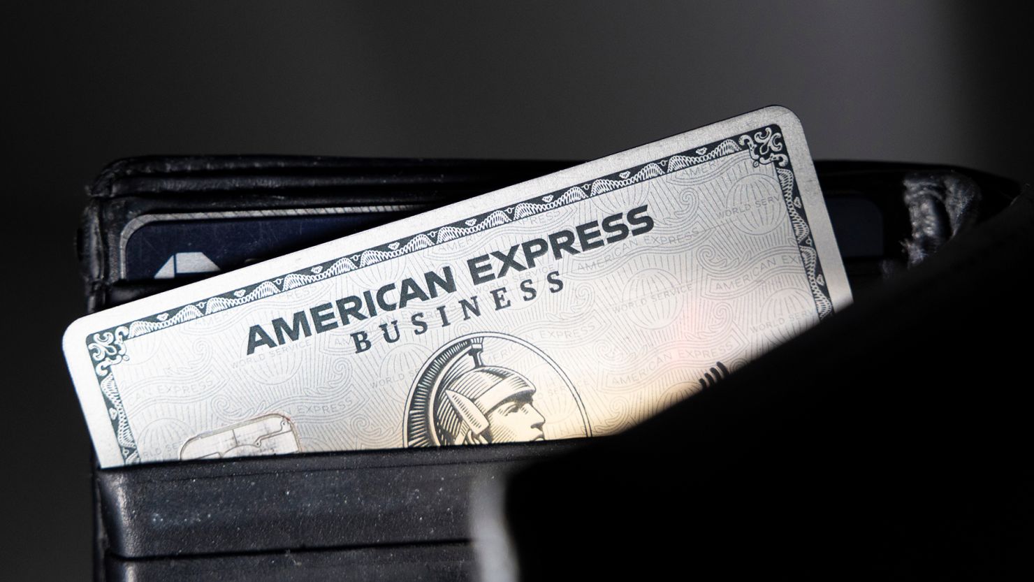 An American Express credit card arranged in New York, US, on Wednesday, Oct. 18, 2023.
