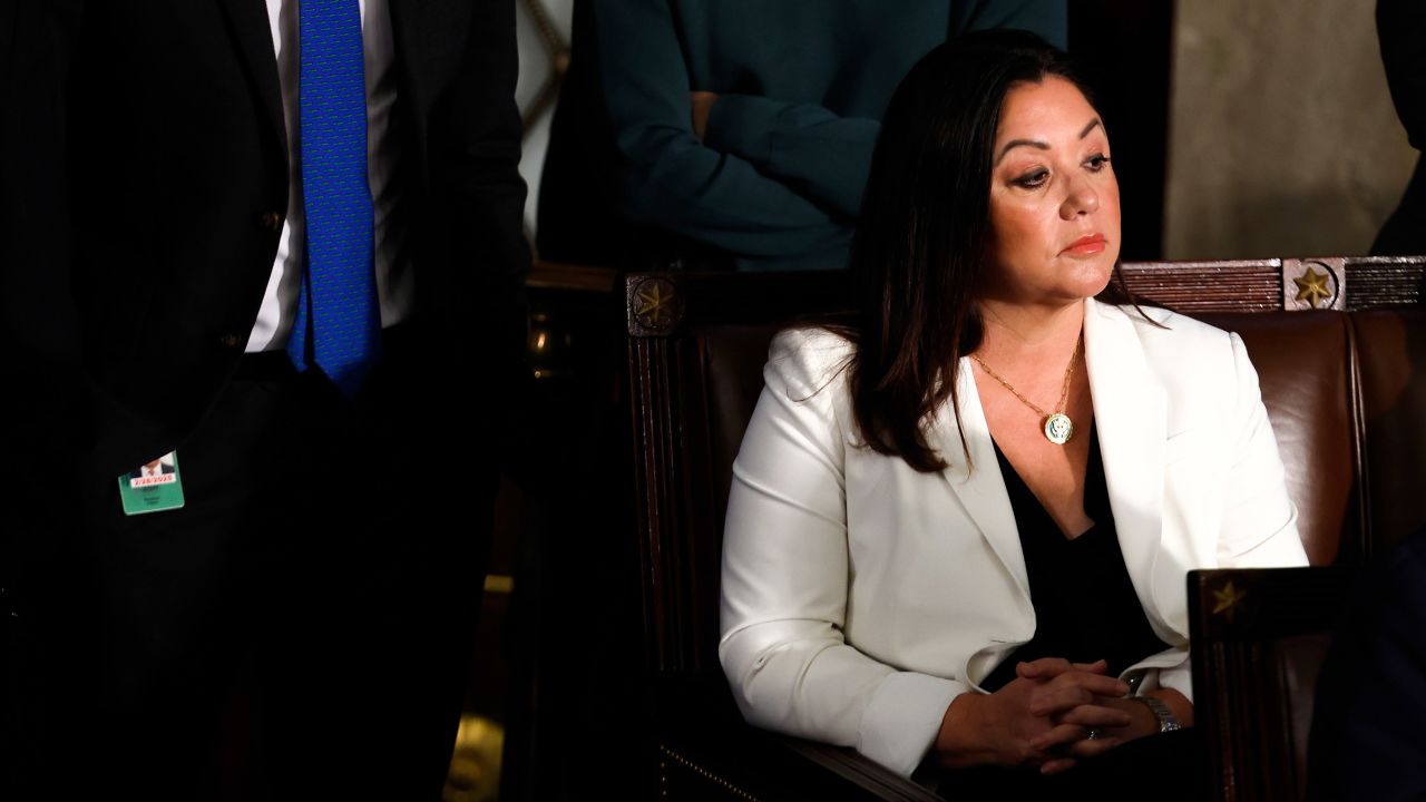 Rep. Lori Chavez-DeRemer listens as the House of Representatives votes for a new Speaker of the House at the U.S. Capitol in Washington, DC, on October 17, 2023.