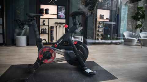 A Peloton Bike inside a showroom in New York on Wednesday, November 1, 2023.