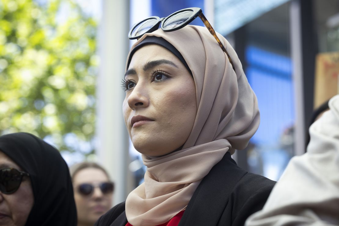 PERTH, AUSTRALIA - OCTOBER 28: Senator Fatima Payman is seen during a Pro-Palestine rally on October 28, 2023 in Perth, Australia. On October 7, the Palestinian militant group Hamas launched the largest surprise attack from Gaza in a generation, sending thousands of missiles and an unknown number of fighters by land, who shot and kidnapped Israelis in communities near the Gaza border. The attack prompted retaliatory strikes on Gaza and a declaration of war by the Israeli prime minister. (Photo by Matt Jelonek/Getty Images)