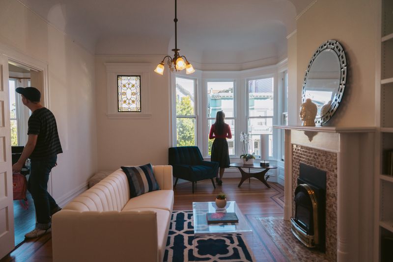 Prospective buyers attend an open house at a home in San Francisco, California, US, on Saturday, Nov. 4, 2023.