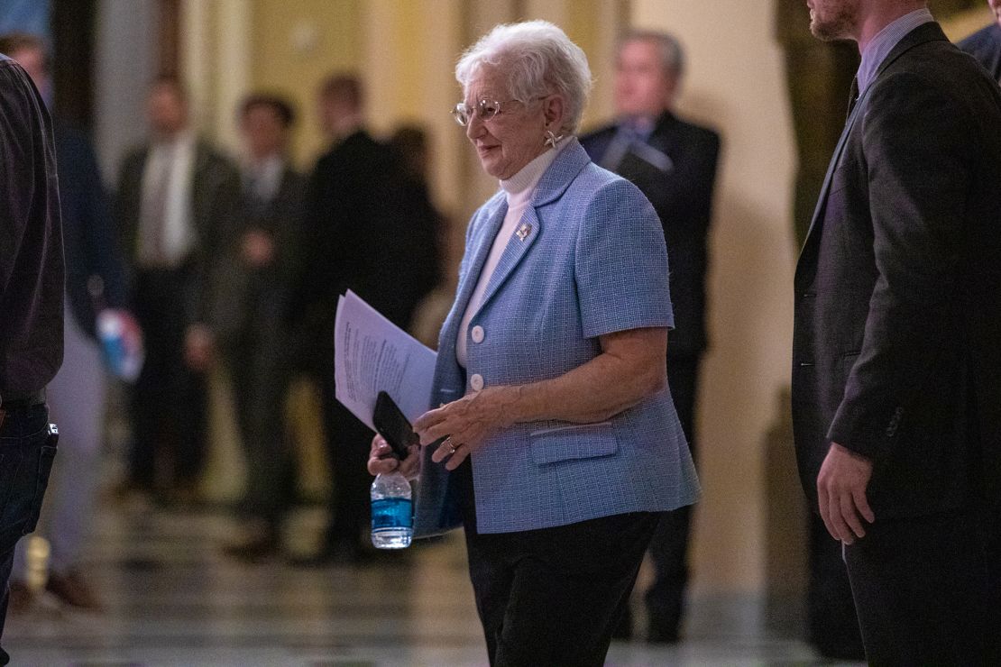 Rep. Virginia Foxx (R-NC) departs the House chamber following a vote at the U.S. Capitol on November 14, 2023 in Washington, DC.