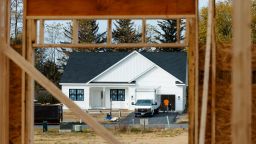 Homes under construction at the Cold Spring Barbera Homes subdivision in Loudonville, New York, US, on Wednesday Nov. 8, 2023.