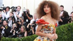 Zendaya, Red carpet arrivals at the 2017 Met Gala: Rei Kawakubo/Comme des Garcons, May 1st, 2017. (Photo by Lexie Moreland/WWD/Penske Media via Getty Images)