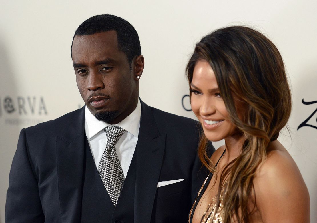Sean "Diddy" Combs with Cassie Ventura attend the premiere of 'The Perfect Match' in Los Angeles on March 7, 2016.