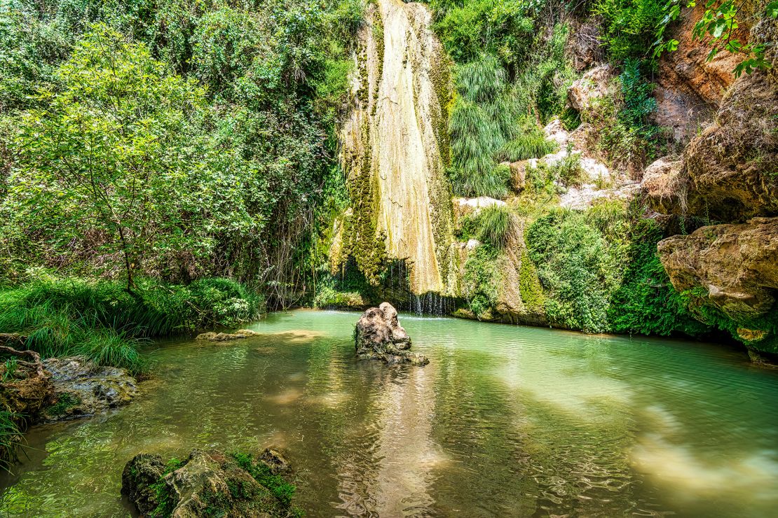 Kalamaris Waterfall is a beautiful oasis after the hike to reach it.