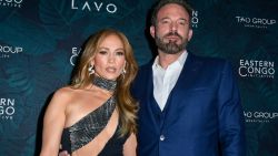 LAS VEGAS, NEVADA - NOVEMBER 17:  Jennifer Lopez (L) and Ben Affleck attend the 2023 Eastern Congo Initiative Poker and Blackjack Tournament hosted by TAO Group Hospitality at LAVO Restaurant & Nightclub at The Palazzo at The Venetian Resort Las Vegas on November 17, 2023 in Las Vegas, Nevada. (Photo by Mindy Small/Getty Images)