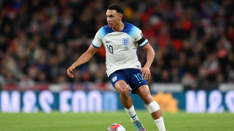 LONDON, ENGLAND - NOVEMBER 17: Trent Alexander-Arnold of England during the UEFA EURO 2024 European qualifier match between England and Malta at Wembley Stadium on November 17, 2023 in London, England. (Photo by Justin Setterfield - The FA/The FA via Getty Images)