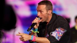 PERTH, AUSTRALIA - NOVEMBER 18: Chris Martin of Coldplay performs on stage at Optus Stadium on November 18, 2023 in Perth, Australia. (Photo by Paul Kane/Getty Images)