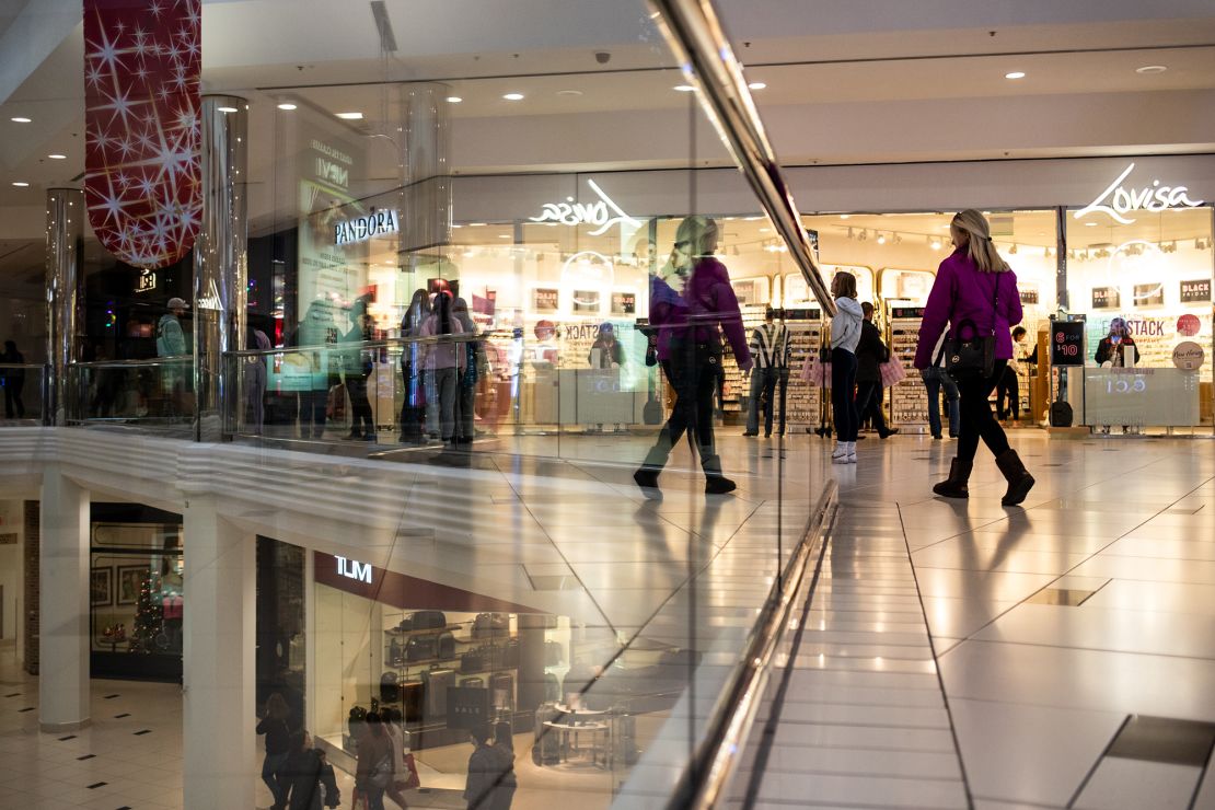 Shoppers walk around Twelve Oaks Mall in Michigan on Black Friday 2023. The National Retail Federation projects an estimated 182 million are planning to shop in-store and online through the Thanksgiving weekend.