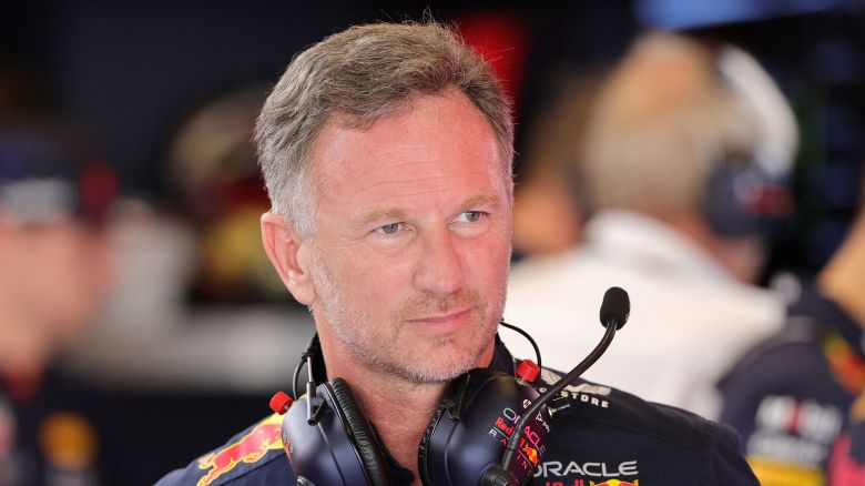 Red Bull Racing's British team principal Christian Horner looks on during the third practice session for the Abu Dhabi Formula One Grand Prix at the Yas Marina Circuit in the Emirati city on November 25, 2023. (Photo by Giuseppe CACACE / AFP) (Photo by GIUSEPPE CACACE/AFP via Getty Images)