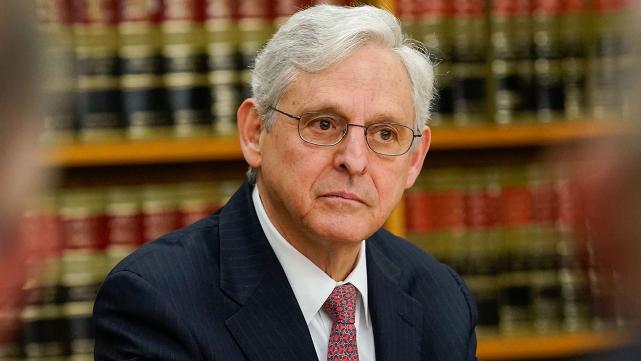 NEW YORK, NY - NOVEMBER 27: U.S. Attorney General Merrick Garland gives opening remarks as he meets with U.S. Attorney Damian Williams and other federal, state, and local law enforcement leaders on November 27, 2023 at the offices of the Southern District of New York in New York City. Garland spoke on topics including the Israel-Hamas war, increased threats against Jewish, Muslim and Arab communities, and how the Department of Justice will assist in the investigation of possible hate crimes in the U.S. (Photo by Eduardo Munoz-Pool/Getty Images)