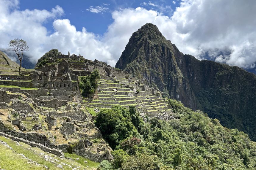 The ancient Inca citadel of Machu Picchu in the Urubamba valley, near the Andean city of Cusco, Peru