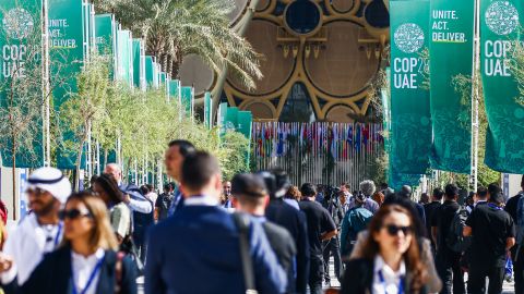 The 28th Conference of the Parties to the United Nations Framework Convention on Climate Change, which takes place on 30 November until 12 December 2023 in Expo City Dubai. Dubai, United Arab Emirates on December 1st, 2023. (Photo by Beata Zawrzel/NurPhoto via Getty Images)