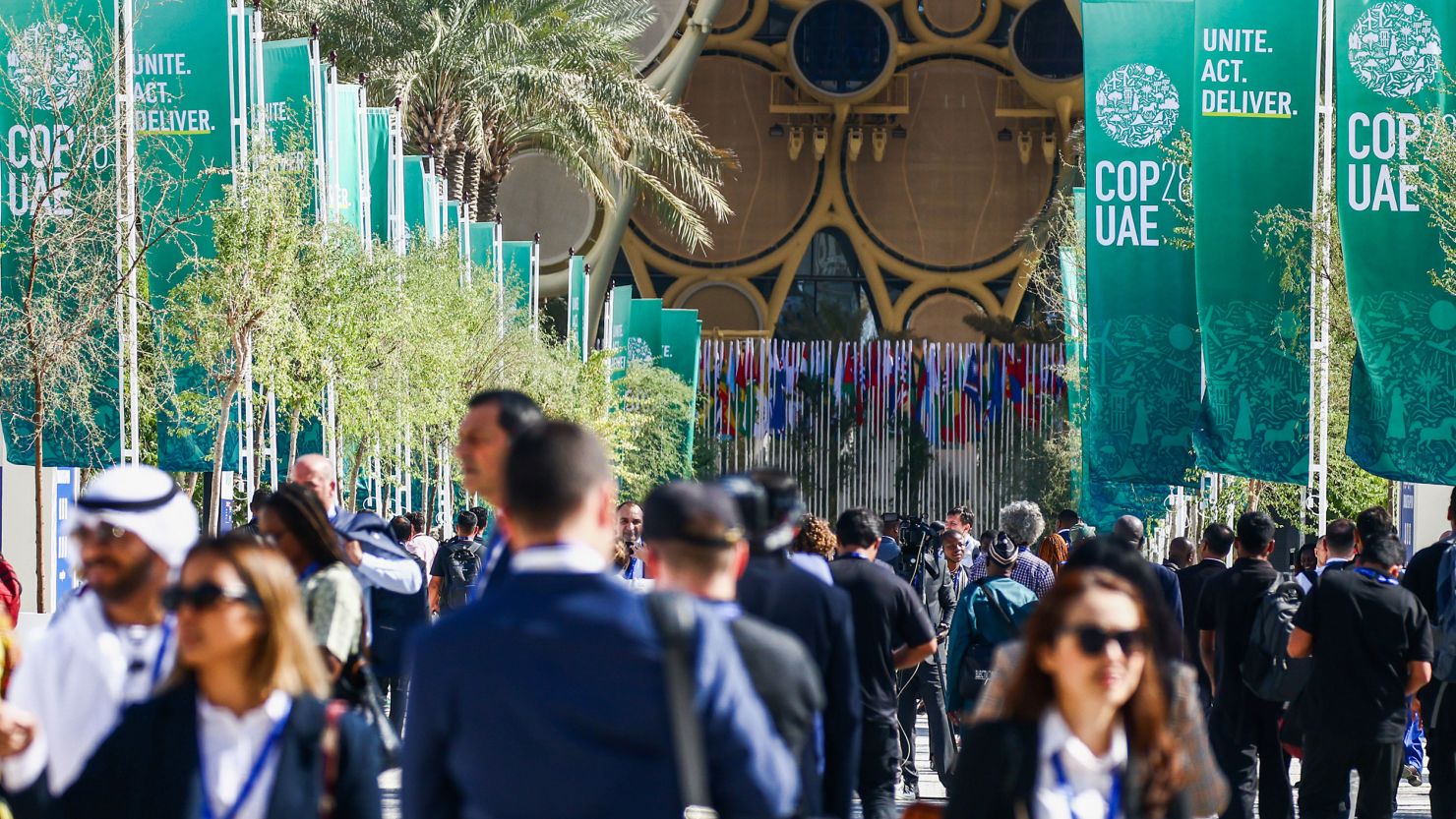 The COP28 climate summit Expo City, Dubai, on Friday.
