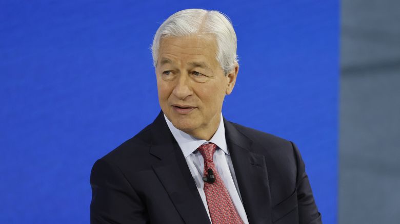 Chairman and C.E.O. of JPMorgan Chase & Co. Jamie Dimon speaks during the New York Times annual DealBook summit on November 29, 2023 in New York City. Andrew Ross Sorkin returns for the NYT summit for a day of interviews with Vice President Kamala Harris, President of Taiwan Tsai Ing-Wen, C.E.O. of Tesla, Chief Engineer of SpaceX and C.T.O. of X Elon Musk, former Speaker of the U.S. House of Representatives Rep. Kevin McCarthy (R-CA) and leaders in business, politics and culture.