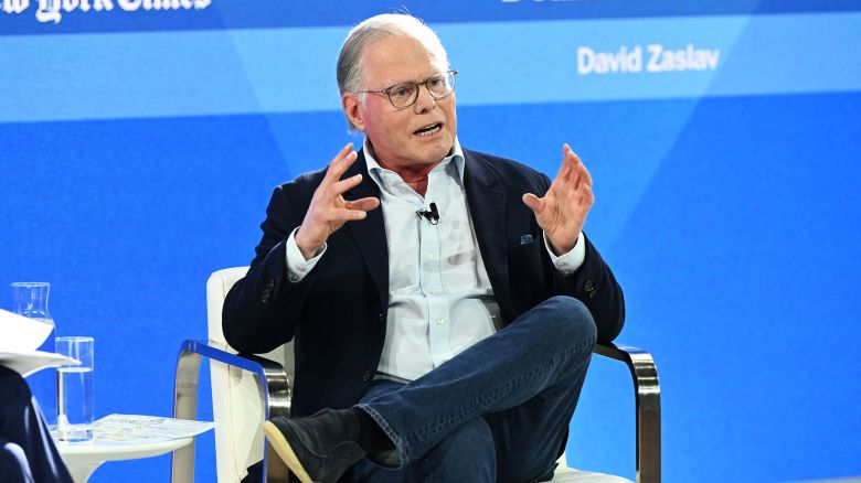 David Zaslav speaks onstage during The New York Times Dealbook Summit 2023 at Jazz at Lincoln Center on November 29 in New York City.