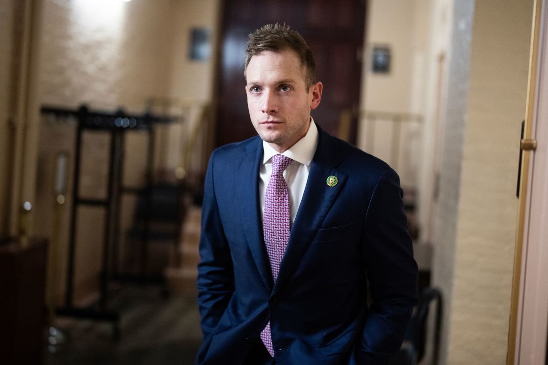 Rep. Max Miller is seen outside a meeting of the House Republican Conference in the US Capitol on Tuesday, December 5, 2023.