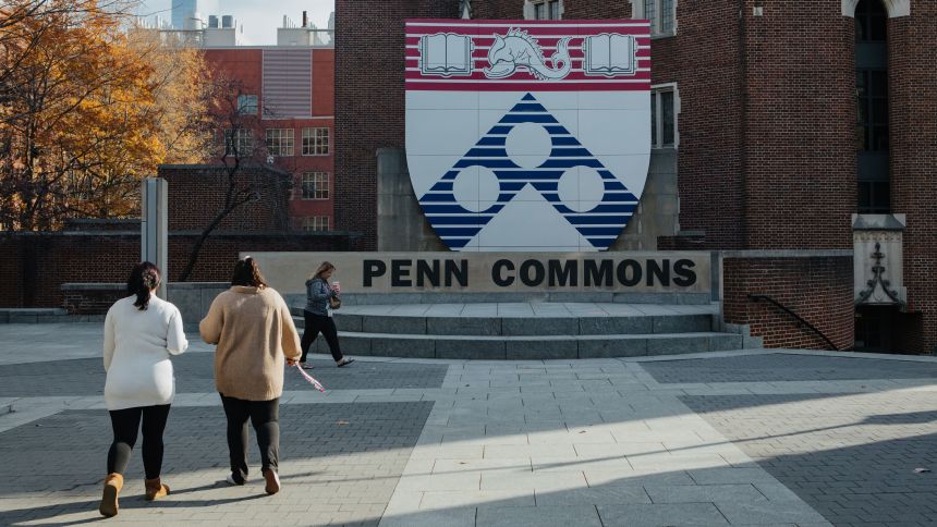 Students on the University of Pennsylvania campus in Philadelphia, Pennsylvania, US, on Friday, December 8, 2023.