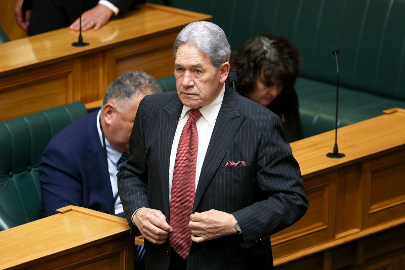 Deputy Prime Minister and New Zealand First leader Winston Peters pictured during the state opening of the country's parliament in December.