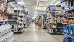A customer shops at a Walmart Supercenter, in Miami, Florida, on September 9, 2023.