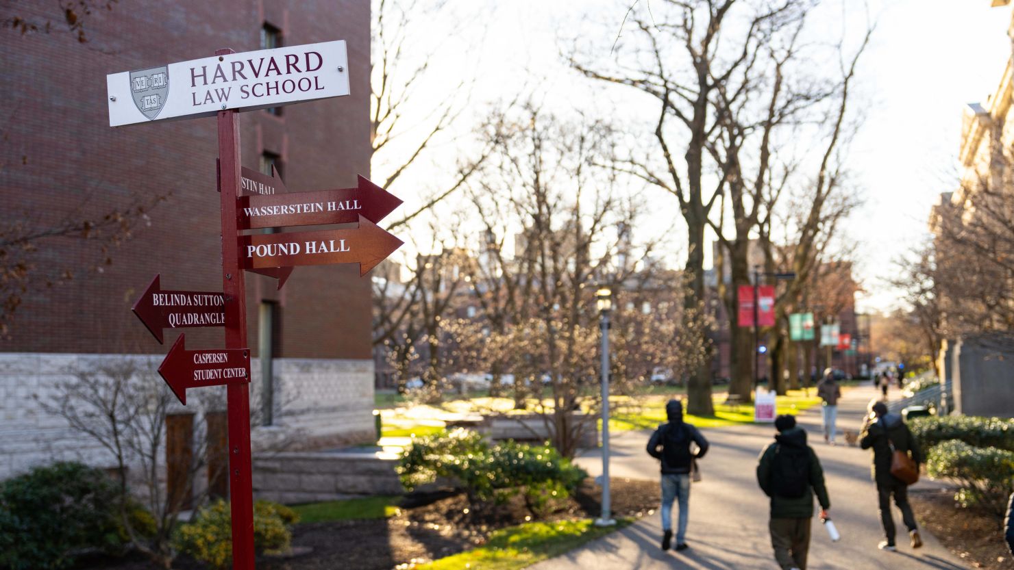 The Harvard University campus in Cambridge, Massachusetts, pictured on December 12, 2023.