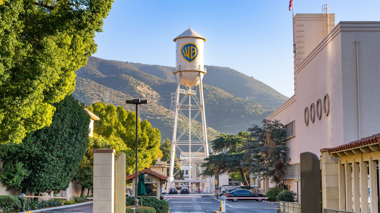 General views of the Warner Brothers studio lot on December 13, 2023 in Burbank, California.