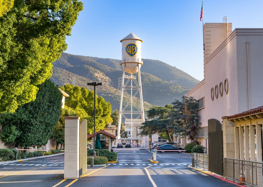 General views of the Warner Brothers studio lot on December 13, 2023 in Burbank, California.