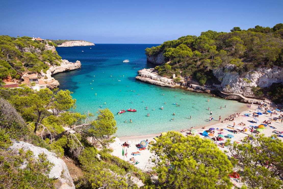 Life in Mallorca revolves around days at beaches such as Cala Llombards -- making Purdom reluctant to leave the island.