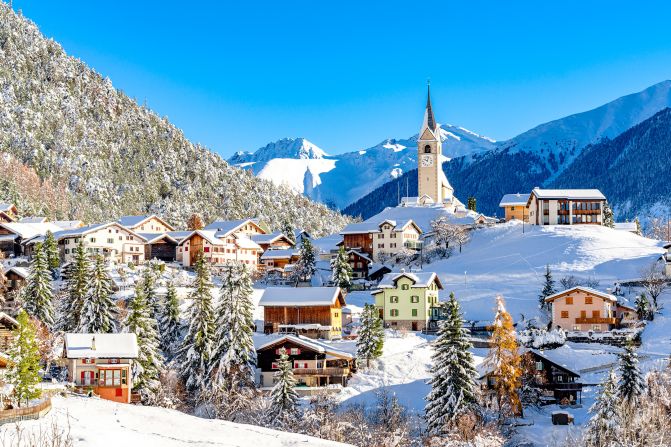 <strong>5. Greece, New Zealand, Switzerland:</strong> These places enjoy visa-free access to 187 destinations worldwide. Alvaneu, Switzerland, is pictured.