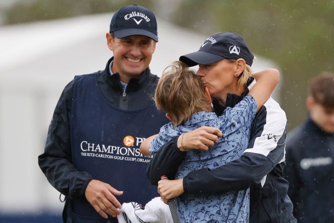 In the past few years, Sorenstam has played in a few tournaments, thanks in large part to her son Will's interest in the game. Sorenstam's husband, Mike McGee, said, "I credit him a lot with her getting back into it because he wanted to go practice and she thought, 'well, I might as well practice too.'"