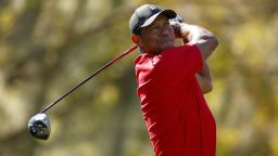 ORLANDO, FLORIDA - DECEMBER 17:  Tiger Woods of the United States during the final round of the PNC Championship at The Ritz-Carlton Golf Club on December 17, 2023 in Orlando, Florida. (Photo by Mike Ehrmann/Getty Images)