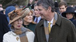 SANDRINGHAM, NORFOLK - DECEMBER 25: Princess Anne, Princess Royal and Timothy Laurence attend the Christmas Day service at St Mary Magdalene Church on December 25, 2023 in Sandringham, Norfolk.