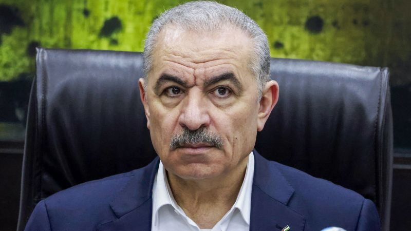 Muhammad Shtayyeh, Prime Minister of the Palestinian Authority, and his government resign