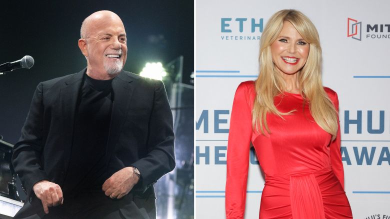LOS ANGELES, CALIFORNIA - FEBRUARY 04: Billy Joel performs onstage during the 66th GRAMMY Awards at Crypto.com Arena on February 04, 2024 in Los Angeles, California. (Photo by Kevin Mazur/Getty Images for The Recording Academy). PALM BEACH, FLORIDA - NOVEMBER 10: Christie Brinkley attends the American Humane Hero Dog Awards at The Breakers on November 10, 2023 in Palm Beach, Florida. (Photo by Mireya Acierto/Getty Images)