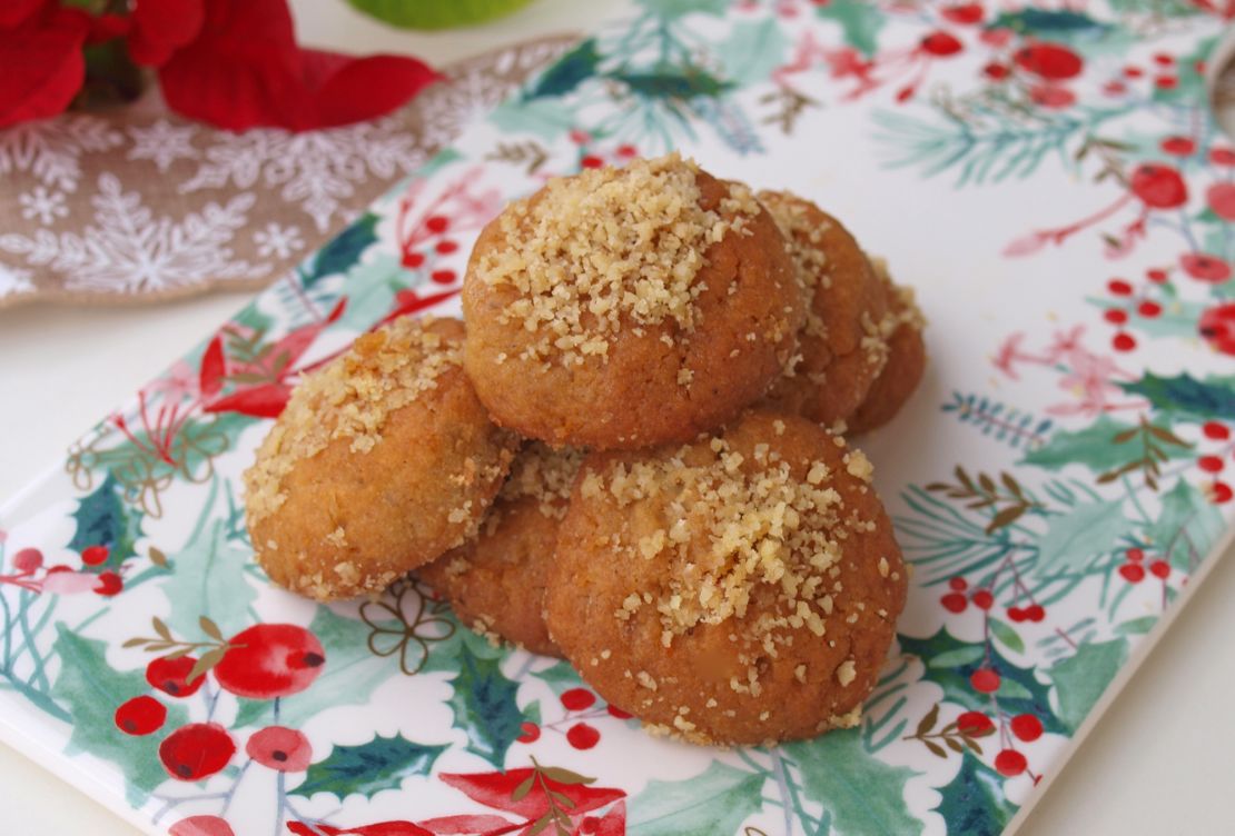 Christmas honey cookies are part of a typical Greek holiday spread.