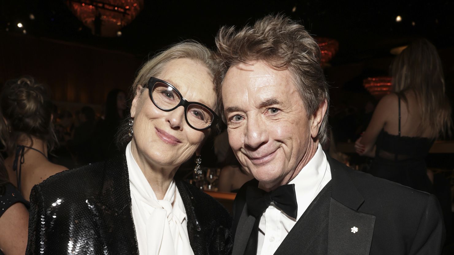 Meryl Streep and Martin Short at the 81st Annual Golden Globe Awards, on January 7.