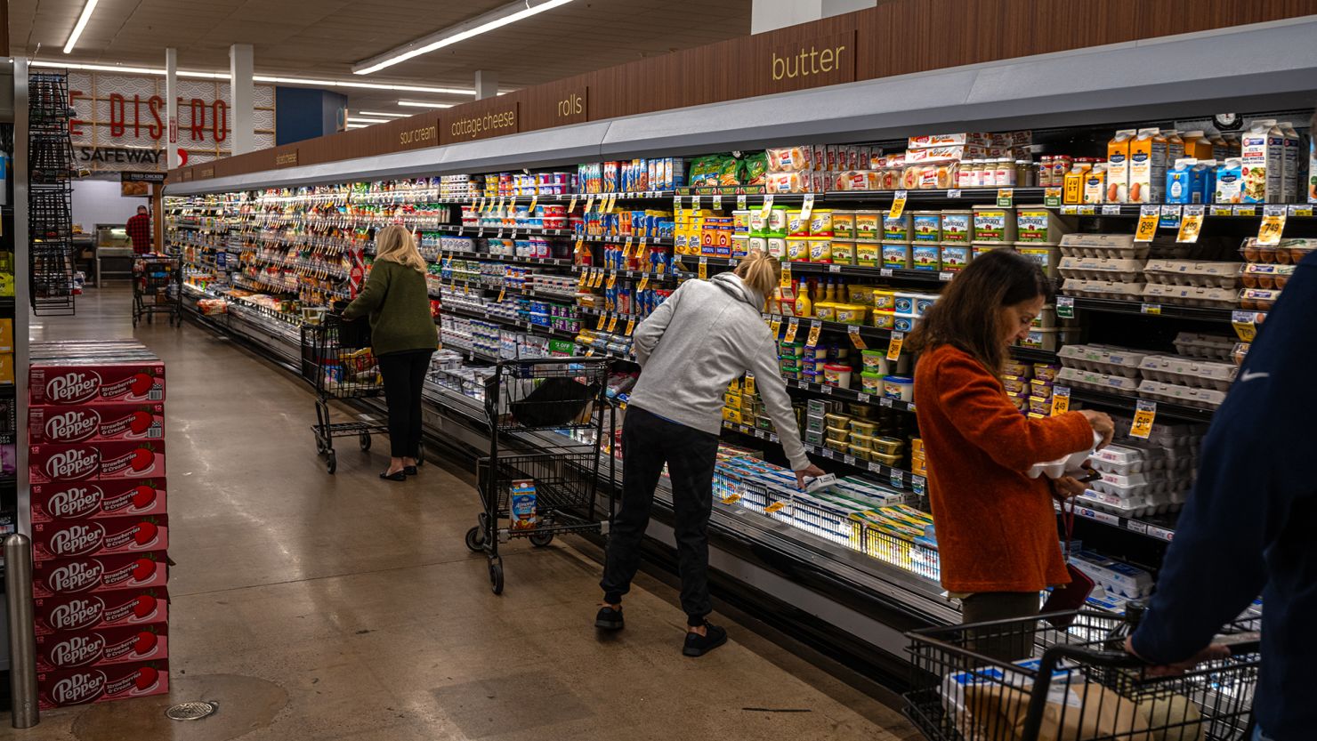 Shoppers at a Safeway grocery store in Scottsdale, Arizona, on January 3, 2024.