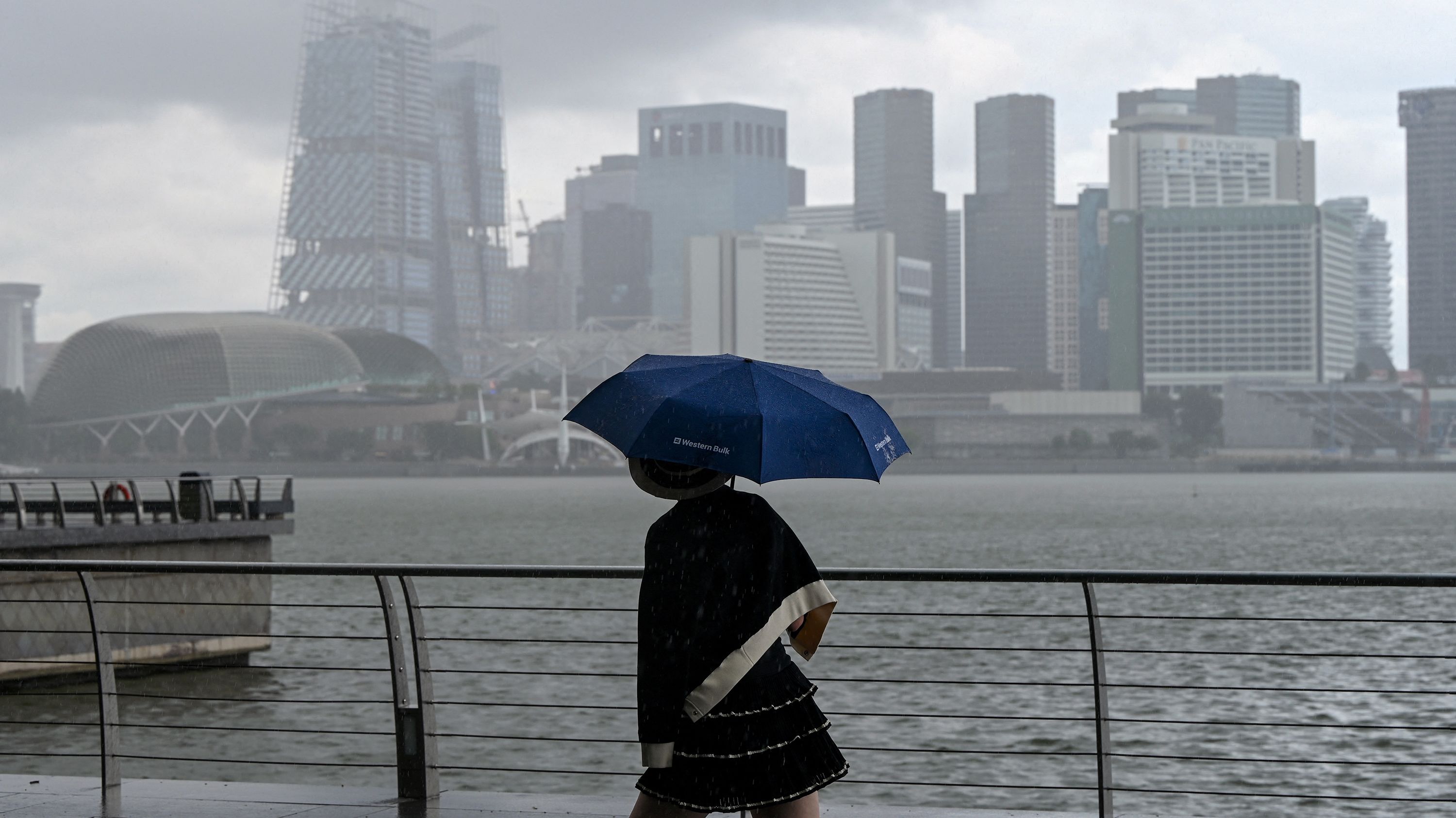 A rainy day in Singapore.