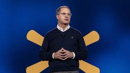 Doug McMillon, chief executive officer of Walmart Inc., during the 2024 CES event in Las Vegas, Nevada, US, on Tuesday, Jan. 9, 2024. The event typically doubles as a preview of how tech giants and startups will market their wares in the coming year and if early announcements are any indication, AI-branded products will become the new "smart" gadgets of 2024.