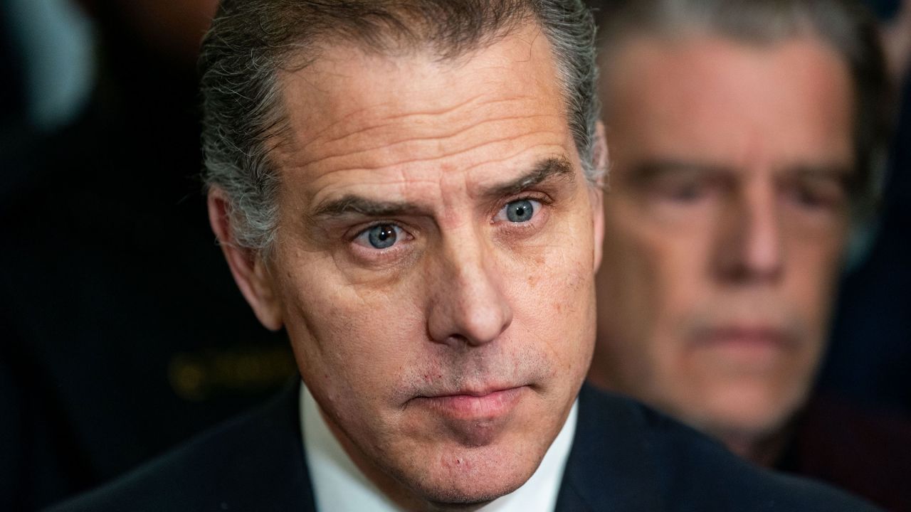 Hunter Biden outside a House Oversight Committee meeting on January 10, 2024 in Washington, DC.